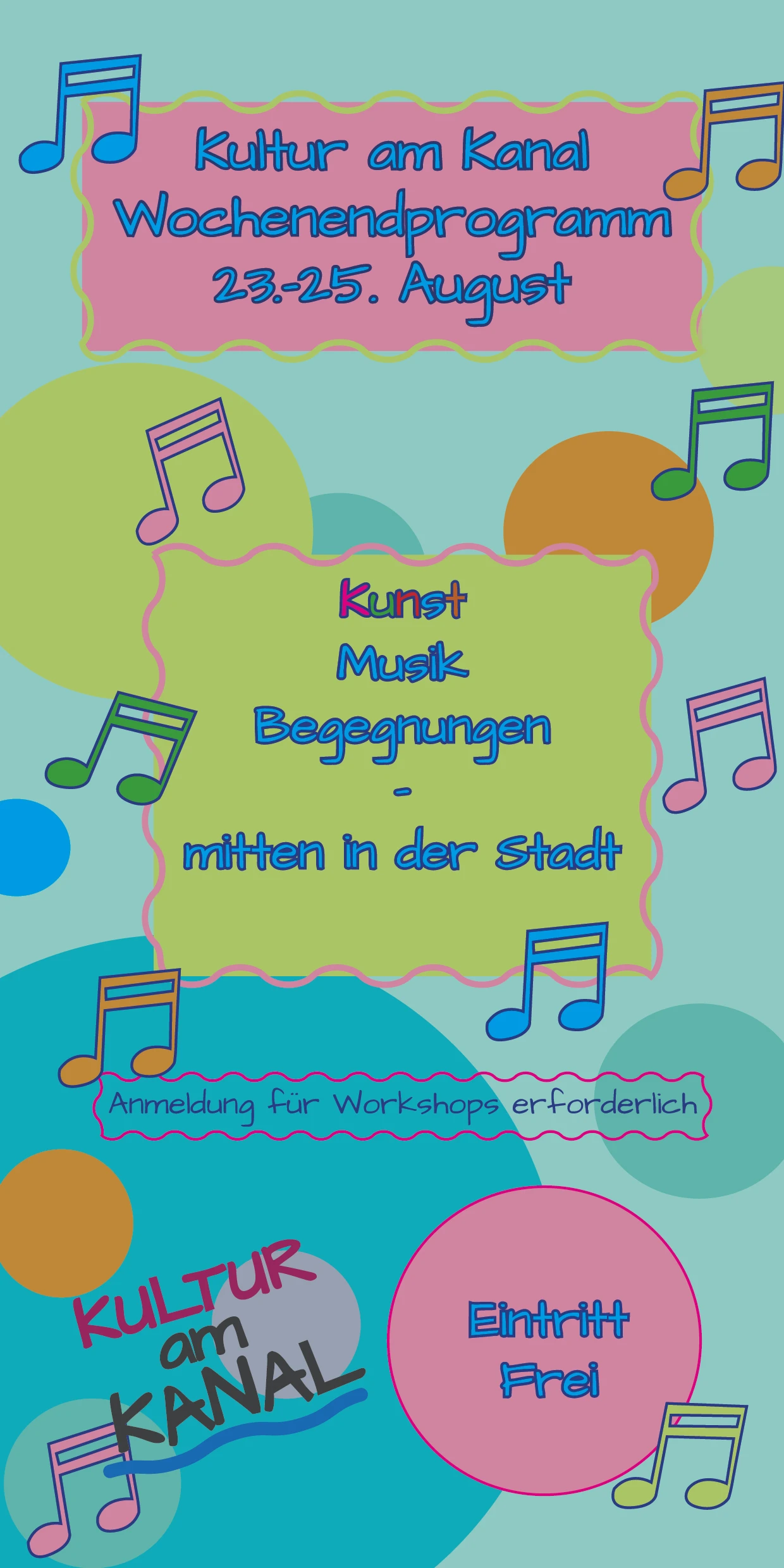 Kultur am Kanal Flyer Vorderseite