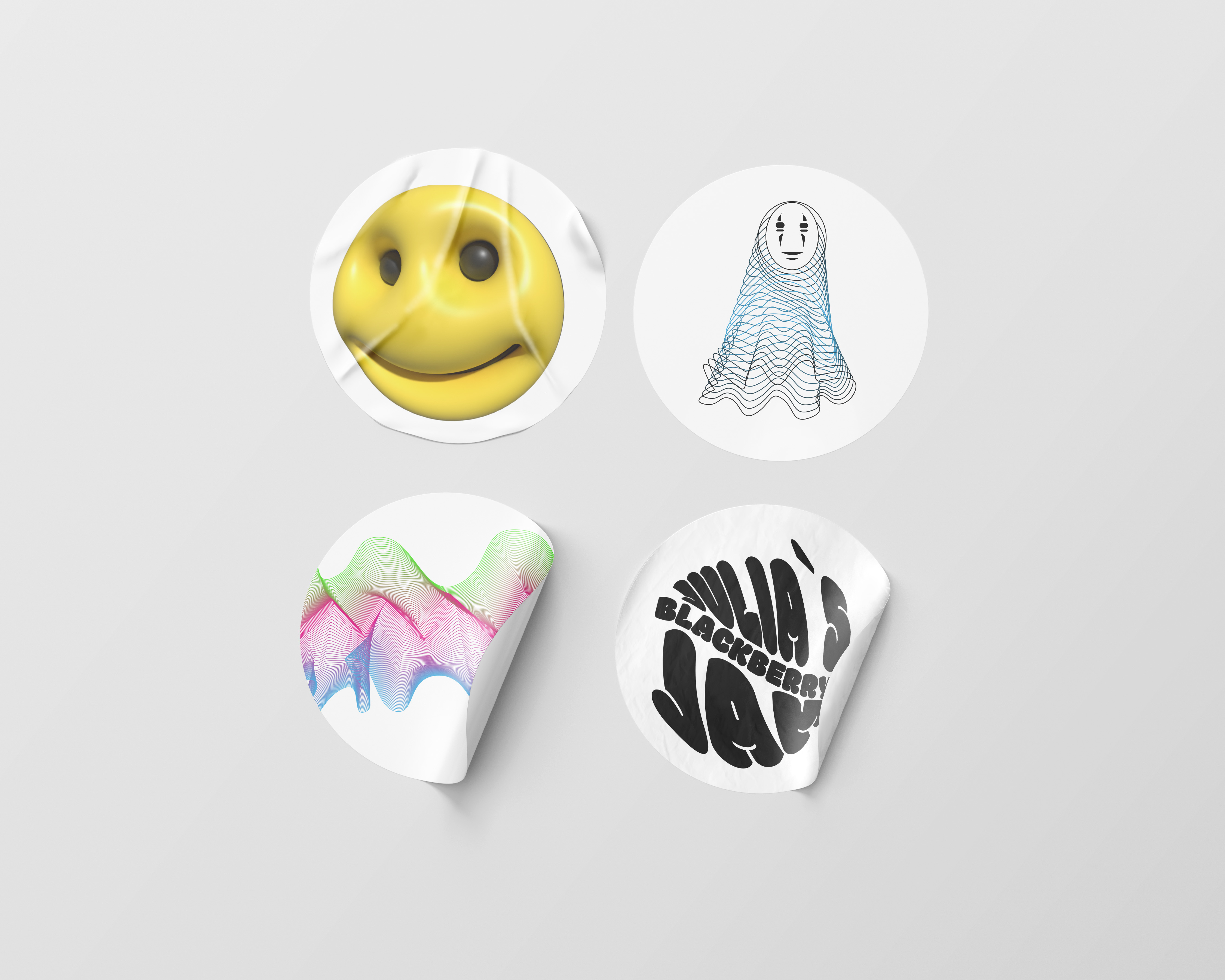 Eigene Sticker-Motive als Mockup